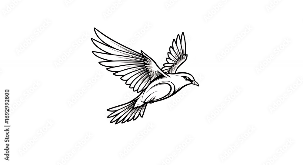 Obraz premium Bird in flight graphic