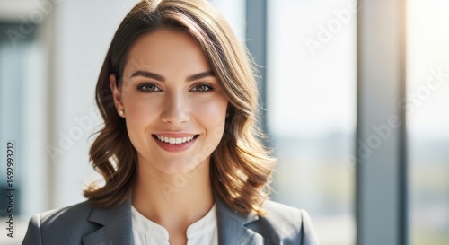 Smiling Businesswoman Portrait in Office Setting Free Download Smiling Businesswoman Portrait in Office Setting - GFXLoad
