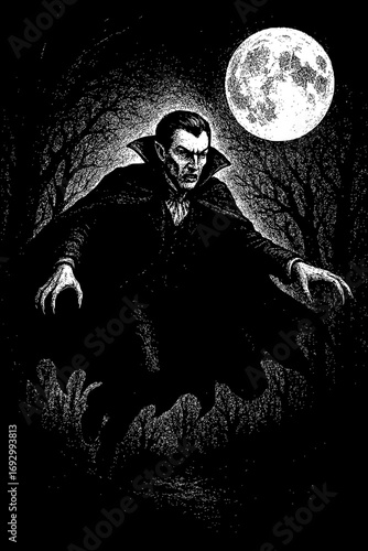 vampire
floating
dark
night
caricature