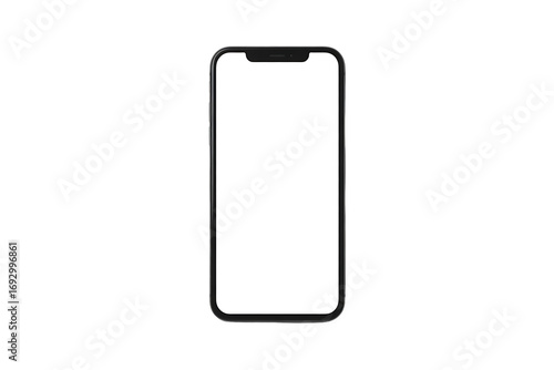 Modern Smartphone Blank Screen Isolated PNG Transparent Background