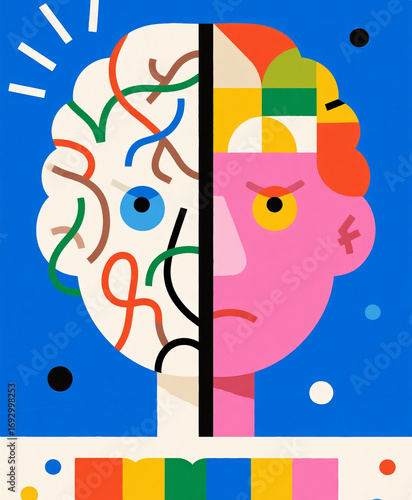 Conceptual Illustration of Brain Activity and Emotional States
