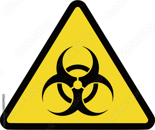 Yellow caution warning biohazard, radioactive, 
