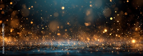 Golden Dust and Sparkle Abstract Background