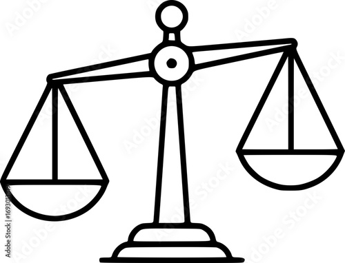 Balance Scale Icon – Law, Justice, and Equality Symbol