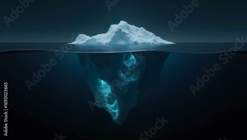 The Iceberg's Hidden Depth represents deep web