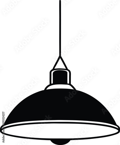Vector hanging lamp icon