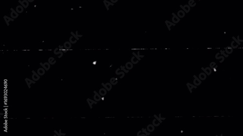 High-resolution damaged old film surface with dust, dirt, scratches, and vertical white TV interference. Perfect static noise overlay for vintage video edits, glitch effects, and retro film looks.