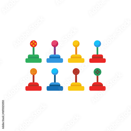 10 different joystick vector illustration icons se