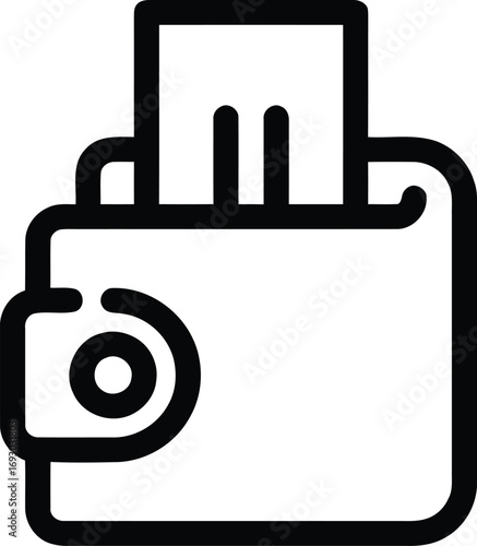 Wallet Line Icon Set – Cash, Credit Cards, Digital & Mobile Wallet, Money, Security & Payment Icons for Web & Mobile, Vector illustration