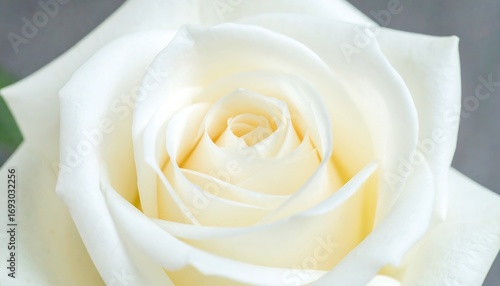 Close-up of a pristine white rose