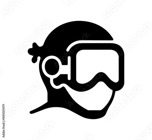 Dive into Adventure Stylish Snorkeling Mask Icon Aquatic Activities Gear for Underwater Exploration Sport Enthusiasts Design Element Recreation