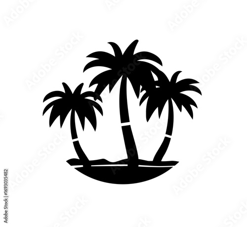 Tropical island getaway beckons with swaying palm trees, promising relaxation and carefree vacation vibes for travel brochures and summer promotions