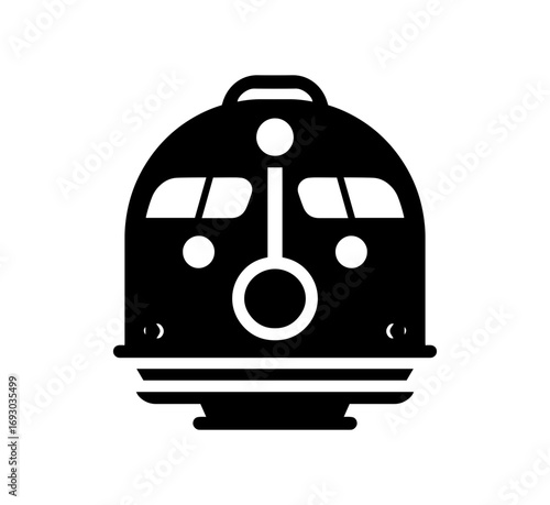 Vintage train icon, classic railway transport symbol for creative projects, perfect for travel, history, or transportation themed designs, retro charm