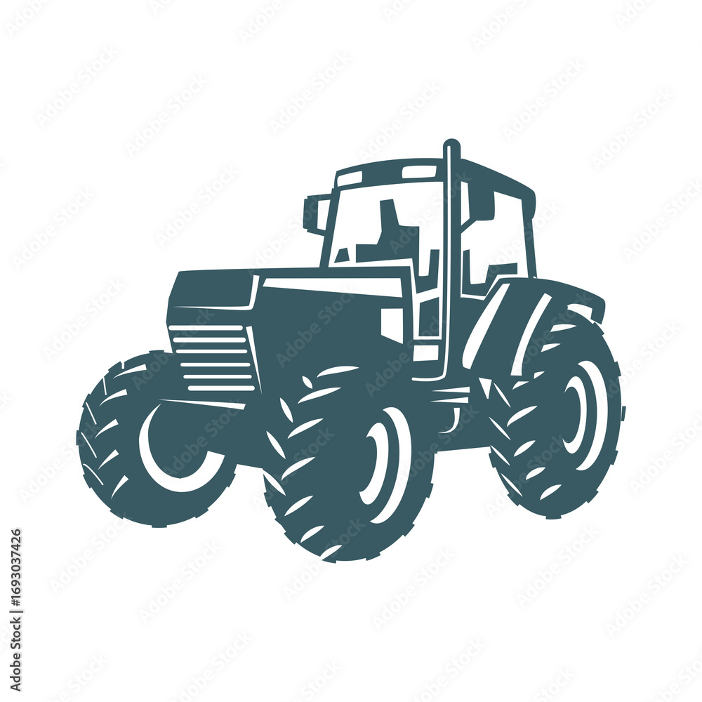 Obraz premium Robust agricultural tractor powerful vehicle for farming operations and countryside work