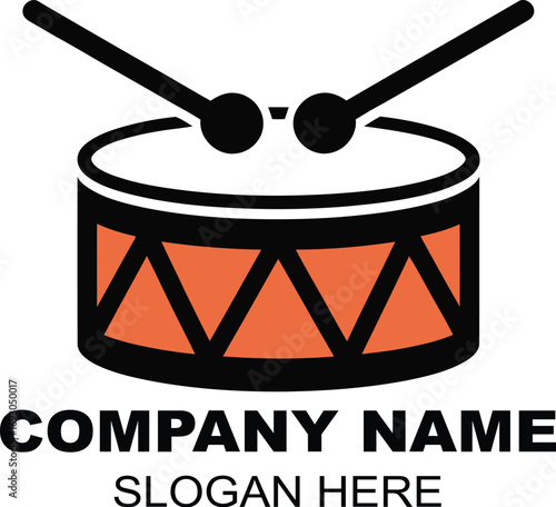 Dynamic Drum Beat Logo for Music Entertainment Companies