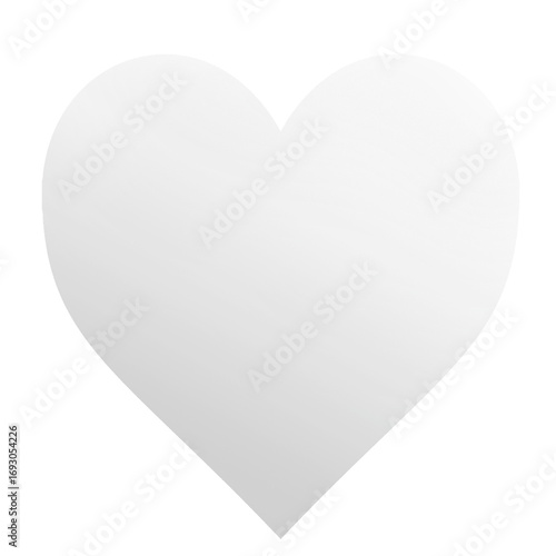 White heart over transparen background