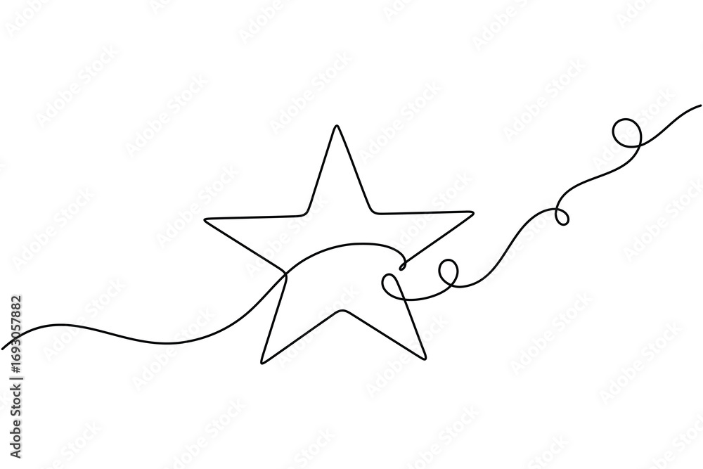 Obraz premium Romantic rose flower continuous one line drawing minimalist beautiful blooming outline vector illustration