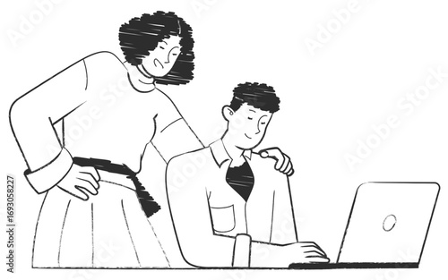 Mentorship: Woman Assisting New Colleague