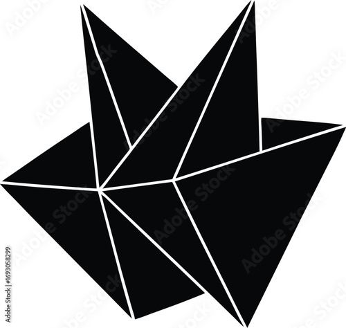 Abstract geometric pattern with sharp lines and sharp angles creating a dynamic visual effect.