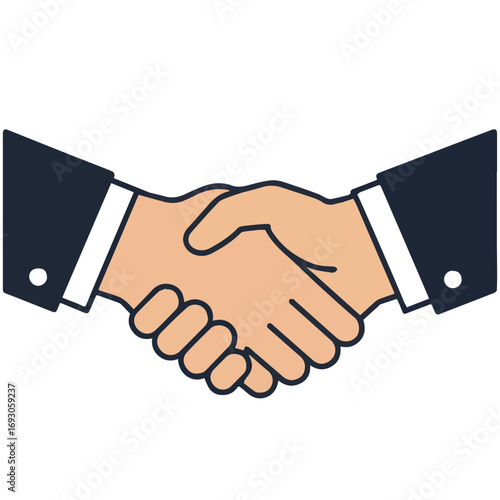 Business Partnership Agreement Handshake Symbolizing Collaboration and Success