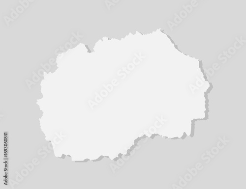 Map North Macedonia, template outline country