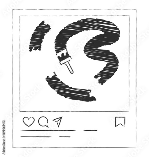 Creative post on social network