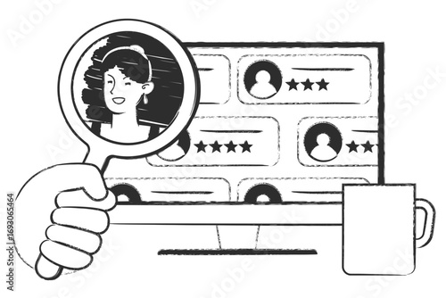 Virtual recruitment on digital platform