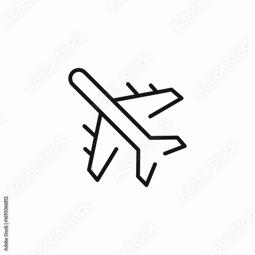 air plane transport icon sign vector