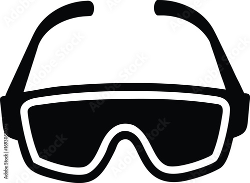 Safety Goggles Silhouette Vector Icon