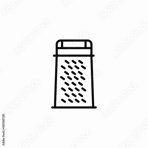cheese grater kitchen tool icon sign vector