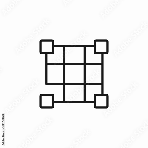 grid resize tool icon sign vector