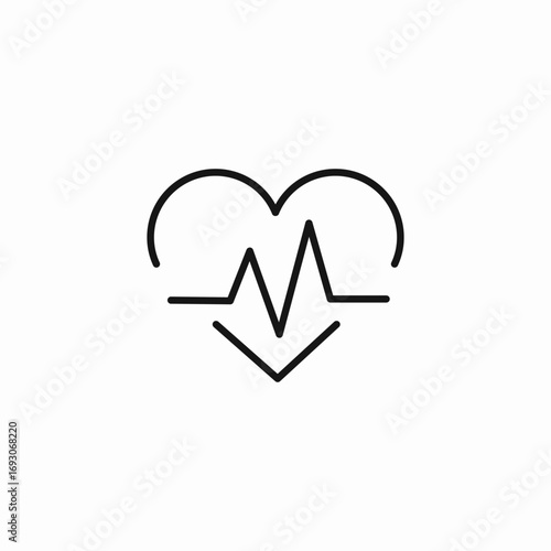 heartbeat medical health icon sign vector