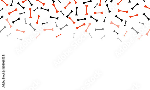 Falling Bones Halloween Border 