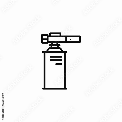 kitchen torch cooking tool icon sign vector