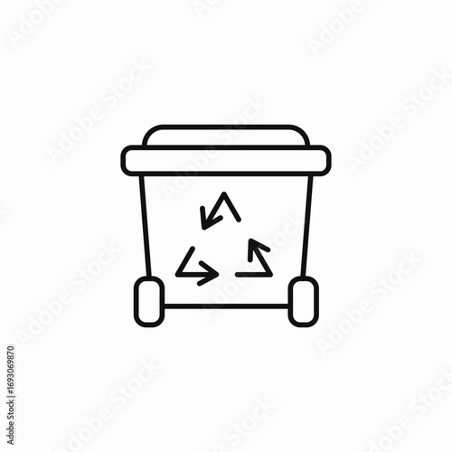 recycling bin icon icon sign vector