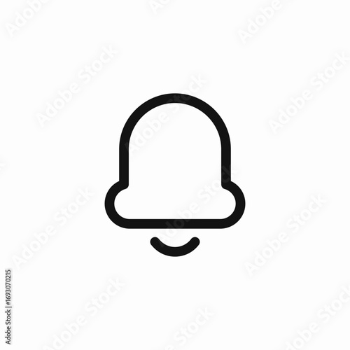 simple bell notification icon sign vector