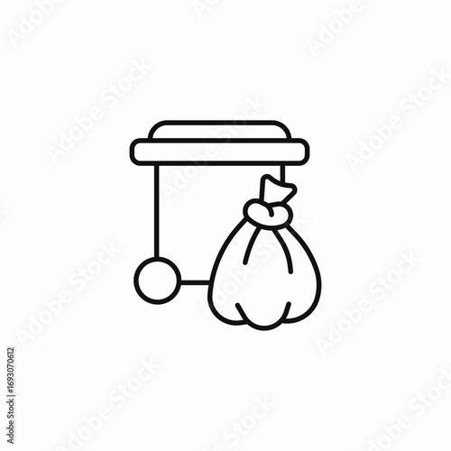 trash bag  icon sign vector