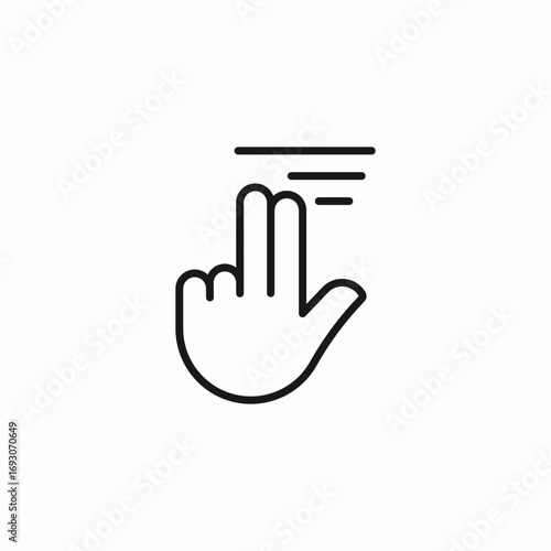 two fingers scroll icon sign vector