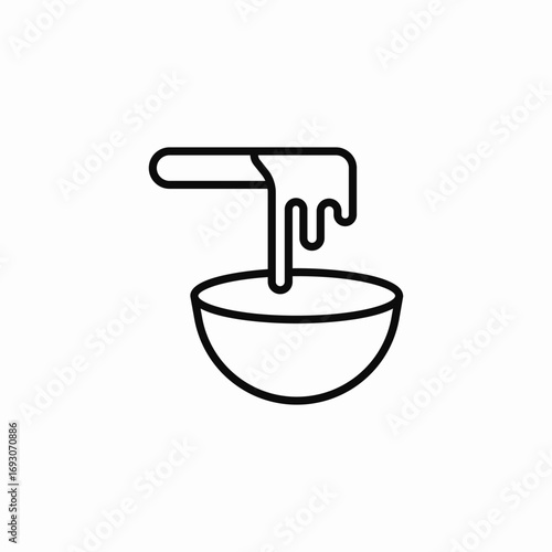 waxing wax bowl icon sign vector