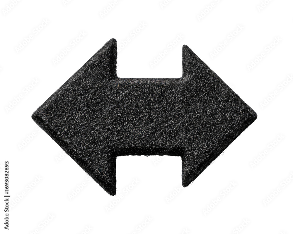 Obraz premium Dark, textured, double-headed arrow.