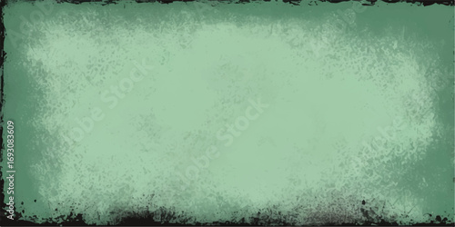 Grungy green textured wall with a vintage, aged feel and a blank frame, perfect for an antique scrapbook design