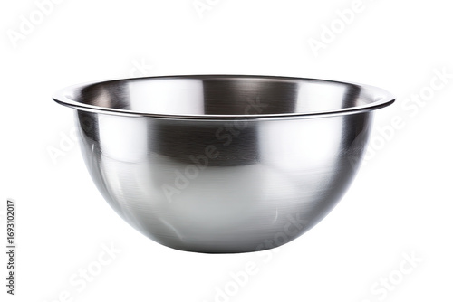 Polished stainless steel mixing bowl