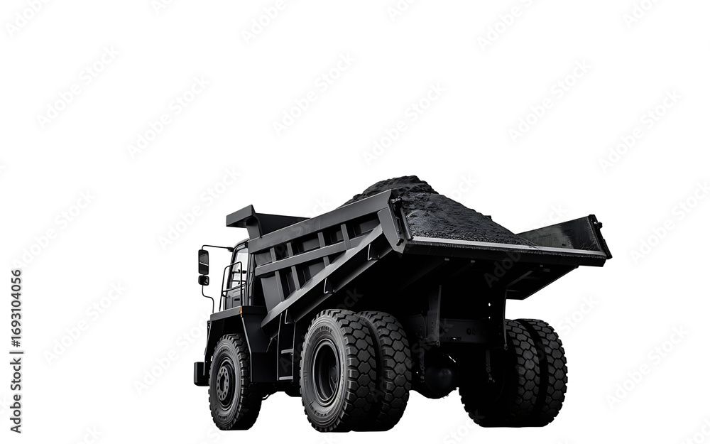 Fototapeta premium Mining dump truck isolated on transparent background