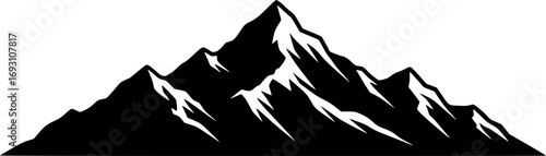 vector mountains silhouette illustration
