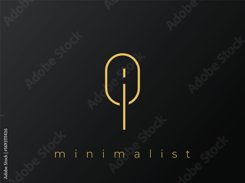 OI Minimalist Logo with Interlocking Shapes on Solid Black Background. A clean and modern minimalist logo design.
