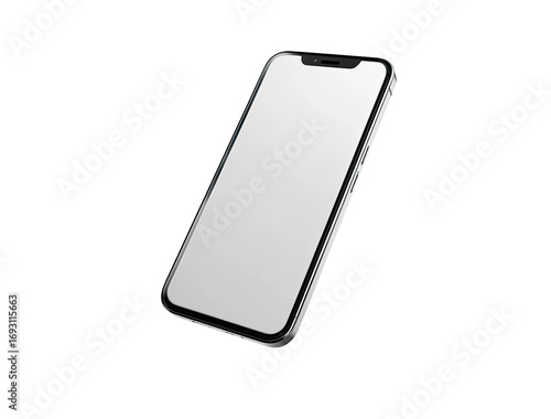 Sleek modern smartphone, blank screen