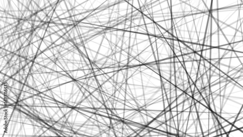 Black and White Line Mesh Abstract PNG Background