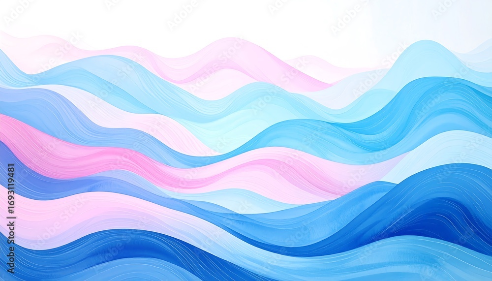 Fototapeta premium Abstract wavy background with soft pastel colors