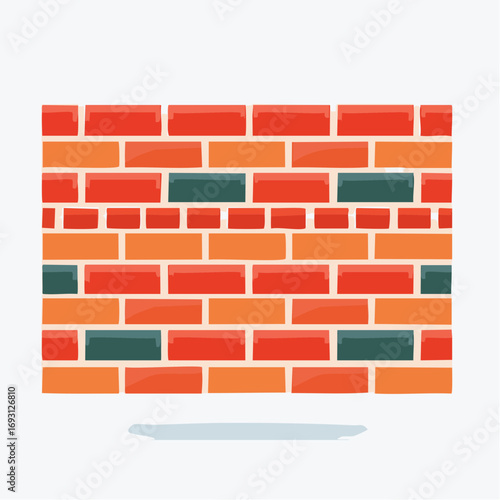 Motif géométrique régulier de briques stylisées