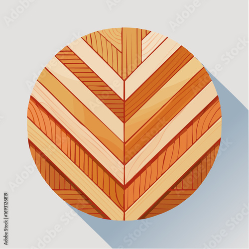 Motif abstrait de lignes géométriques en bois stylisé
